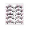 thumbnail image 1 of Unique Bargains 5 Paires de Faux Cils 3D pour Maquillage Rose, 1 of 4