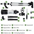 thumbnail image 5 of 300x70mm Astronomy Refractor Telescope with Tripod & Finder Scope, Educational Science Toy Perfect Telescope Gift for Kids, 5 of 8