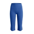 thumbnail image 3 of CFLVAEK Capri Leggings for Women Side Split High Waisted Yoga Pants Stretch Tummy Control Workout Running Capris Legging Blue XXL, 3 of 7