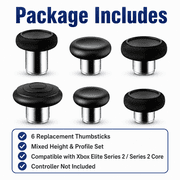 Replacement Thumbsticks for Xbox Elite 2 Controller, 6 in 1 Swap Magnetic Joysticks for Xbox Elite Series 2 Core(Model 1797)