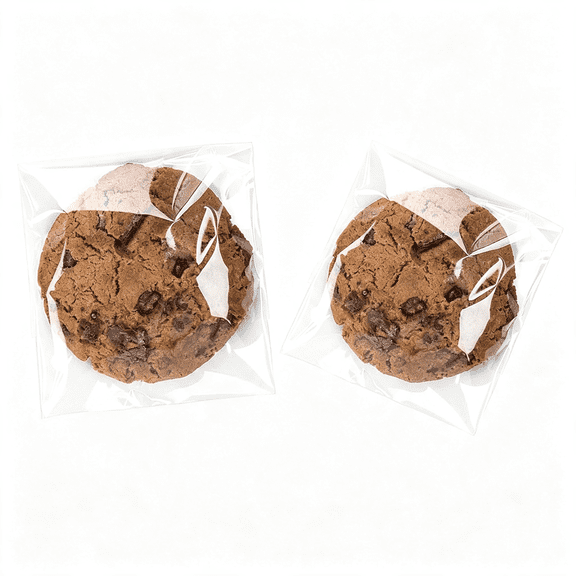 CCOCC Cookie Bags with Seal,5X7In Self Sealing Cellophane Bags,100Pcs,Clear Individual Cookie Bags for Baked Goods,Bake Sales,Candy,Treats,Party Favors