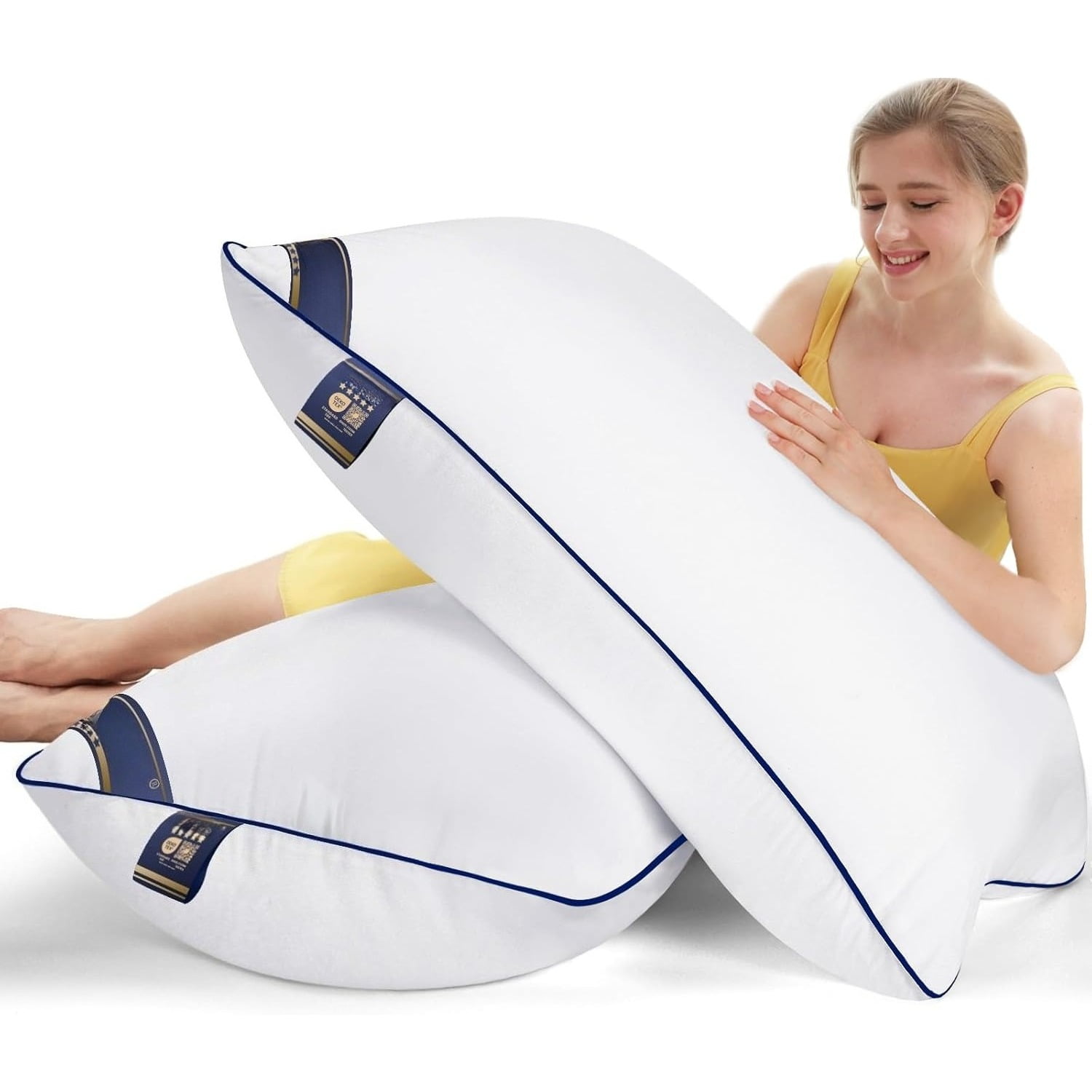 King Size Bed Pillows Set Of 2 | Hotel Quality, Medium Firm | Cooling Down Alternative Fill