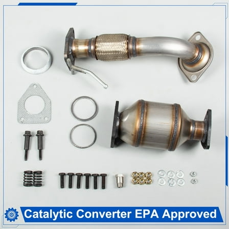 2PCS Flex Pipe Rear Manifold Catalytic Converter For Honda Accord 2.4L 2008-2012