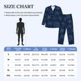 thumbnail image 4 of Honeii Snowflake Dark Blue Pattern Mens Pajamas Set,2pcs Men's Lounge Long Sleeve Sleep Shirt and Pajama Bottoms Sleepwear Set,Mens Pjs Sets-Small, 4 of 7