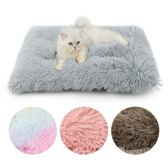 SENNAUX Plush Pet Bed for Dogs & Cats Dog Crate Mat Mattress Pillow Bolster