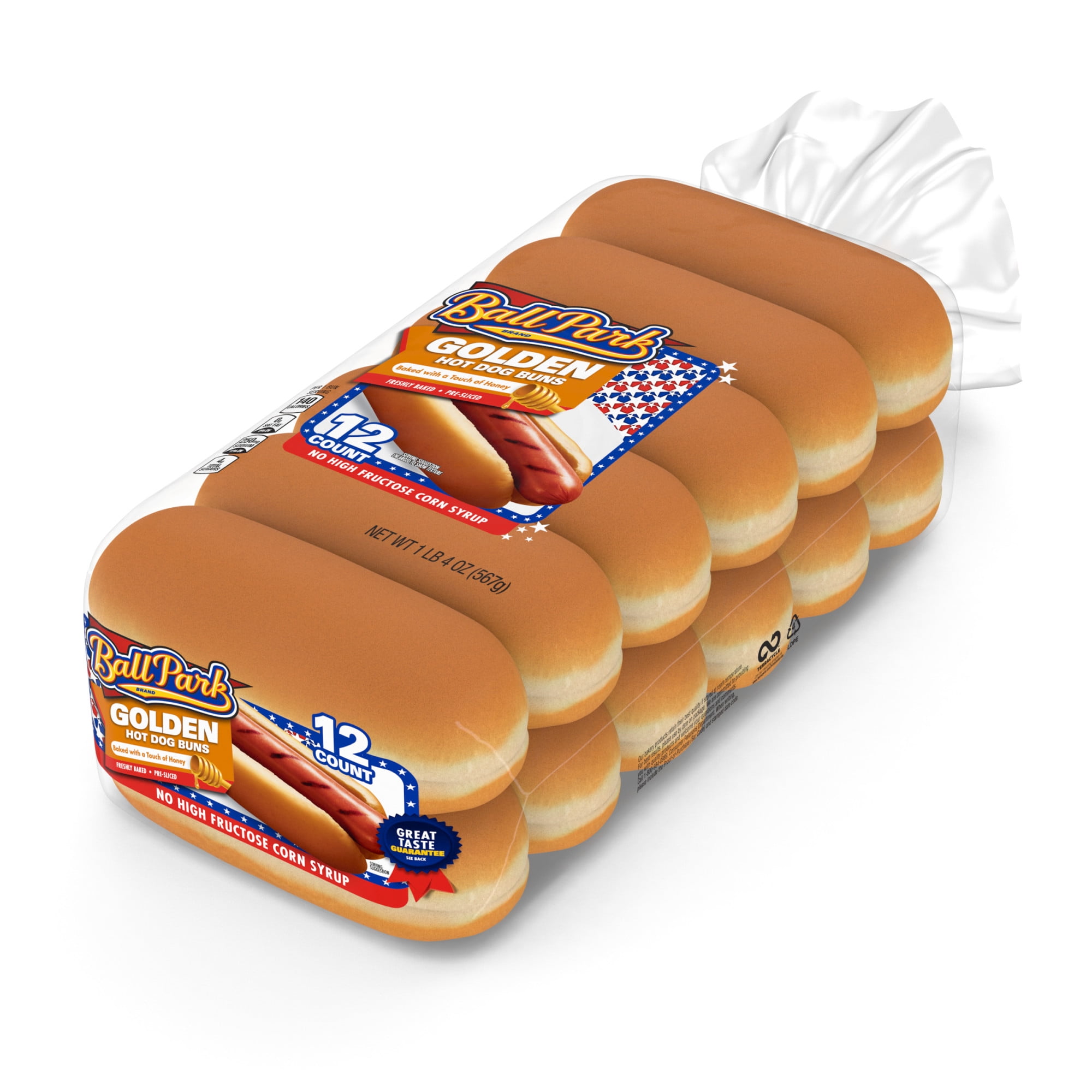 Ball Park Golden Hot Dog Buns, 12 count, 20 oz - Walmart.com