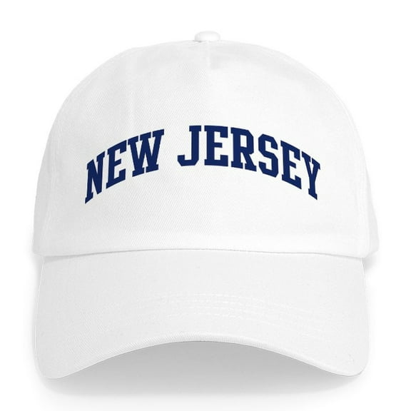 CafePress - Blue Classic New Jersey Cap - Adjustable 100% Brushed Unisex Casual Cotton Baseball Cap, Beige, 1