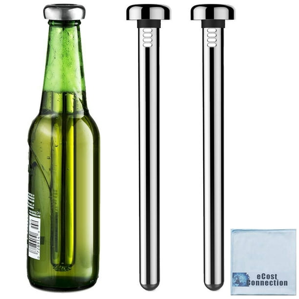 (2) Bâtons de Refroidisseur de Bière en Acier Inoxydable + Chiffon en Microfibre eCostConnection