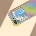 thumbnail image 5 of Nalacover Sparkle Glitter Case for Samsung Galaxy Z Flip5, Electroplated Frame PU Leather Slim Lightweight Cover for Women Girls, Shockproof Anti-Scratches Shining Case for Galaxy Z Flip5,Rainbow, 5 of 7