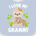 thumbnail image 4 of Inktastic Cute Sloth I Love My Grammy with Green Leaves Boys or Girls Baby Bib, 4 of 4