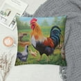 thumbnail image 2 of COMIO  Colorful Rooster Chicken Throw Pillow Covers Decorative Square Cushion Case Modern Farmhouse Pillowcase for Couch Sofa Bed Car Living Room Home Decor, 2 of 5