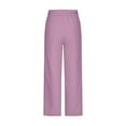 thumbnail image 4 of Plebaso Pants for Women Solid Color High Waist Casual Work Trouser Ladies Straight Leg Pants, 4 of 5