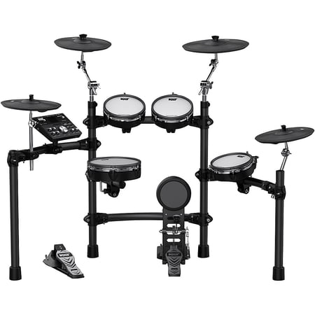 KAT Percussion KT-300 Electronic Drum Set with Remo Mesh Heads, Dual-Trigger, 10" Snare, Black