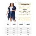 thumbnail image 5 of Agnes Orinda Plus Size Cardigan for Women Lace Crochet Short Sleeves Sheer Cover Up 1X Royal Blue, 5 of 5
