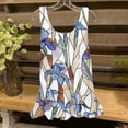 thumbnail image 1 of UPPADA Hauts d'Été pour Femmes 2025, Débardeurs Amples Tendance Imprimé Floral Col Rond Blouse en Chiffon Sans Manches Décontractée, 1 of 5