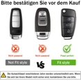thumbnail image 3 of Funda para llave de coche para Audi A1 A3 A4 A6 Q3 Q5 Q7 S3 R8 TT Funda protectora de silicona TPU (C-Negro) Sincero Electrónica, 3 of 5