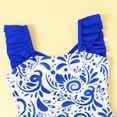 thumbnail image 5 of NAFUU Toddler Girls Swimsuit Ruffled Prints Bikini Adorable Comfortable Suit For Kids Tankini Swimsuits For Girls Sizes 6-7 Years, 5 of 6