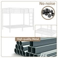 thumbnail image 6 of Miniyam Full over Full Metal Bunk Bed Frame with Dual Guardrails and Ladders, Quiet Heavy-Duty Steel, White, 6 of 7
