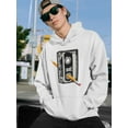 thumbnail image 2 of Cassette And Pencil Hoodie Men -Smartprints Designs, Male 5X-Large, 2 of 4