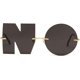 thumbnail image 2 of Letra NO Gafas de sol de diseño irregular sin montura para hombres/mujeres, 2 of 4