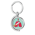 thumbnail image 1 of Logo cigarrillo daña el pulmón Rotating keychain Metal Keyring Holder, 1 of 2