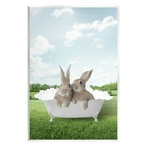 Stupell Industries Bubble Bath in Field Nature Painting Unframed Art Print Wall Art, 13 x 19