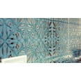 thumbnail image 4 of "Main Street 8""x8"" Teal Leaves Peel-and-Stick Metallic Self-Adhesive Wall & Bathroom Tiles, 24-Pack", 4 of 10