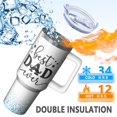 thumbnail image 3 of Best Dad Ever Tumbler 40oz Stainless Steel Insulated Cup with Lid & Straw, Gift for Dad from Daughter Son, Father's Day Christmas Birthday Valentine's Day Coffee Mug for Daddy Papa, 3 of 5