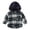 Navy, variant on Krdevn Kids Plaid Button Up Hooded Shirt Long Sleeve Casual Hooded Top with Chest Pocket Coffee,6-7 Years