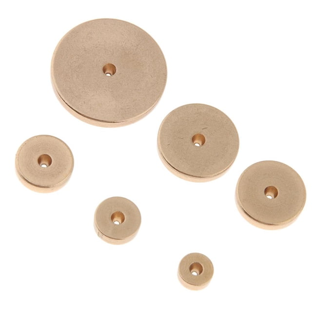 6 unids / set herramienta mixta de artesanía de material cuero de latón calibre de circular manualidades de bricolaje BLESIY Trabajos de bricolaje