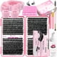 thumbnail image 1 of Kit de extensiones de pestañas DNSGOOR DIY, 720 unidades, pestañas rizadas de 10 a 18 mm en D, 1 of 9