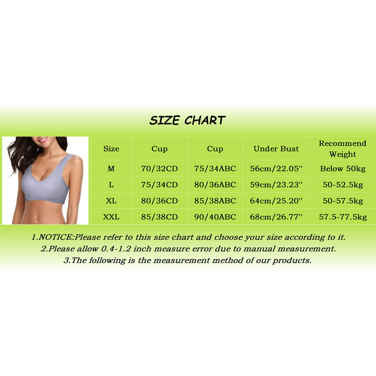 NECHOLOGY Bras for Women 36c Womens Large Size Front Buckle Thin