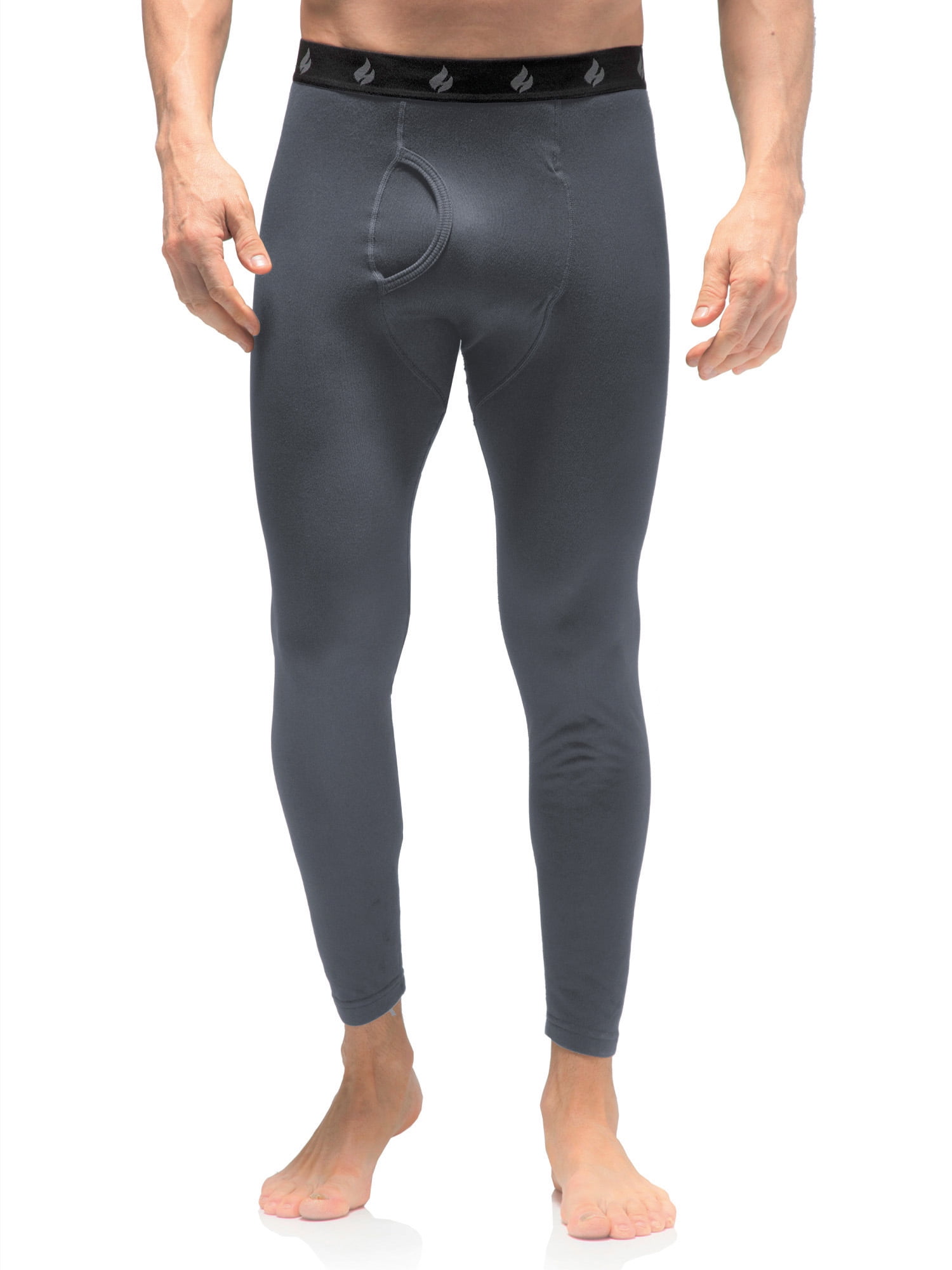Mens Heat Holder Thermal Underwear Long Johns Charcoal Grey 