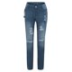 thumbnail image 5 of WILLBEST Jeans Mujer Pantalones Vaqueros Elásticos de Mezclilla para Mujer, Tiro Medio, Cierre de Botones, Corte Entallado, Pantalones Cómodos para Uso Informal Grande, 5 of 8