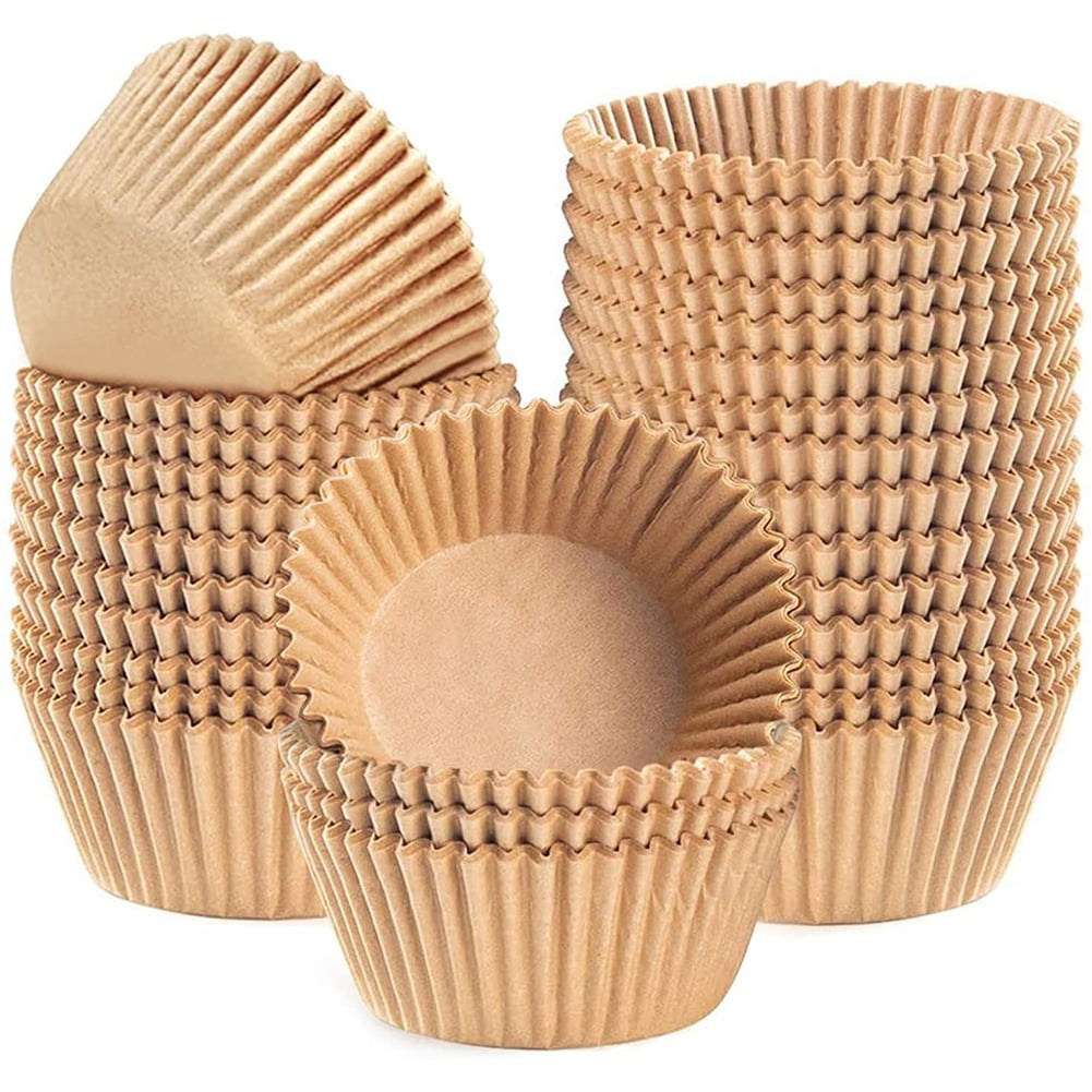 Mini Cupcake Liners Muffin Greaseproof Baking Cups Brown 2022年のクリスマス