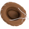 thumbnail image 2 of Sombrero vaquero de fieltro marrón para niños, divertidos sombreros de fiesta, pequeños, 2 of 3