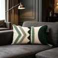 thumbnail image 6 of Boho Lumbar Throw Pillow Covers 12x20 Inch, Bohemian Tufted Decorative Pillow Covers with Tassels for Couch Sofa Bedroom Living Room 1 Pack, Green, 6 of 7