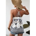 thumbnail image 2 of Women's Blue Bohemian Print Spaghetti Strap Loose Tank Top | [ZhiHiMeRi] | (US 12-14)L, 2 of 12