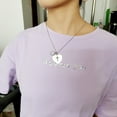 thumbnail image 2 of Engraved Bible Scripture Cross Double Sided Necklace Heart Pendant Faith Mustard Seed Can Move Mountains Matthew 17:20 (Round), 2 of 7