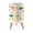 Color 4, variant on Small Trash Can with Lid Colorful Ocean Themed Fish Shells Seaweed 1.8 Gallon Dog Proof Trash Can Round Garbage Can Waste Bin Wastebasket for Bathroom Bedroom Living Room