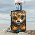 thumbnail image 7 of Gukieu Playful Leopard Art Print Suitcase Protective Cover, Elastic Zipper Buckle Suitcase Protective Cover, Suitable for Travel, Business Trip-Small, 7 of 7
