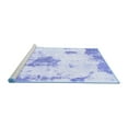 thumbnail image 2 of Ahgly Company Machine Washable Indoor Round Abstract Blue Modern Area Rugs, 8' Round, 2 of 4
