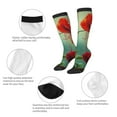 thumbnail image 3 of Goofa Hummingbird Floral Paradise Pattern Adult Stockings, Color-Block Knee High Socks, Comfortable and Breathable, Soft and Stretchable, Sports, and Decoration, 3 of 6