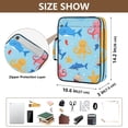 thumbnail image 3 of Haosy Accordion File Organizer Zipper Binder 500 Sheet 6-Tab Expanding File Folder Multi-Pocket 1.2 Inch 3 Ring Octopus Fish Ship Starfish, 3 of 7