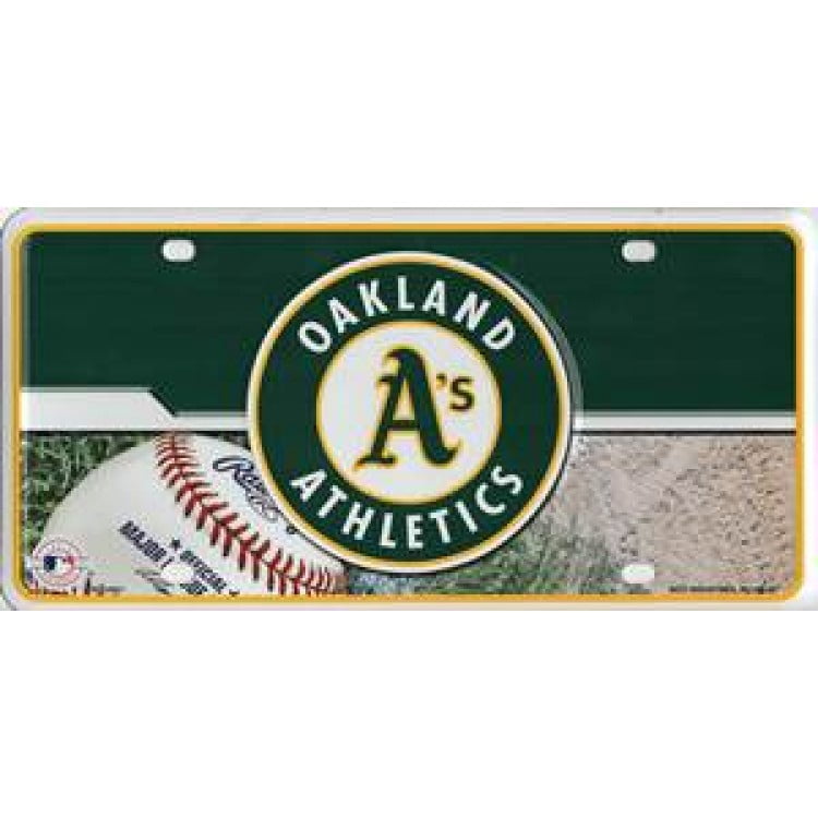 Plaque d'Immatriculation en Métal Oakland Athletics