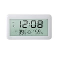 thumbnail image 2 of ABS Digital Thermometer Hygrometer with Backlight - Accurate Temperature (-50~70℃) & Humidity (10-99%RH) Monitor, Time/Date Display, Alarm, Hourly Chime - Versatile Stand/Wall-Mount for, 2 of 6