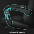 thumbnail image 4 of Yaheetech Ergonomic High Back Gaming Chair with Folding Footrest, Full Black, 4 of 9