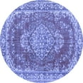 thumbnail image 1 of Ahgly Company Machine Washable Indoor Round Persian Blue Traditional Area Rugs, 3' Round, 1 of 4