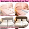 thumbnail image 2 of Jakoola Foam Bed Bridge Twin To King Converter, Bed Filler for Small Gap between  Mattresses, Bed Seam Connector for TWIN XL, Split King Bed, Hotel Guest Room, Family Stayovers, White, 2 of 9