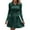 Green, variant on Sngxgn Women's Casual Fall Dresses Long Sleeve Wrap V Neck High Low Ruffle Dress(Khaki,XXL)
